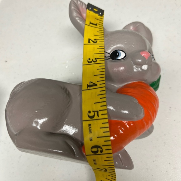 Handmade Ceramic Gray Bunny Figurine - Picture 4 of 8